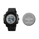 WindRiver Digital Water Resistant Watch with Carbon Strap Front_Flat