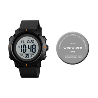 WindRiver Digital Water Resistant Watch with Carbon Strap Front_Flat