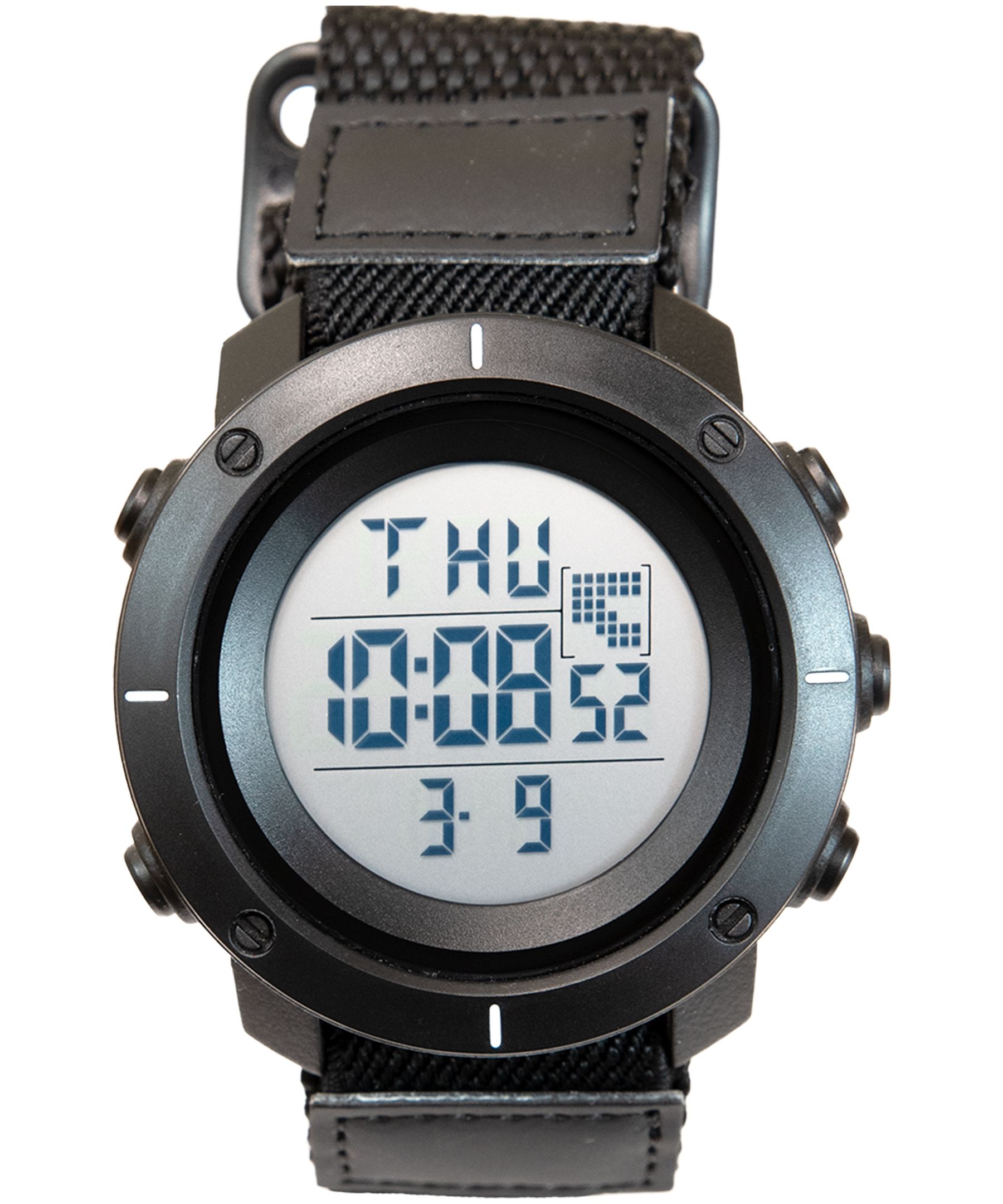 WindRiver Digital Water Resistant Watch with Velcro Strap Marks