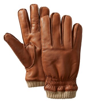 WindRiver Men's Goatskin Leather Gloves with Knit Cuff