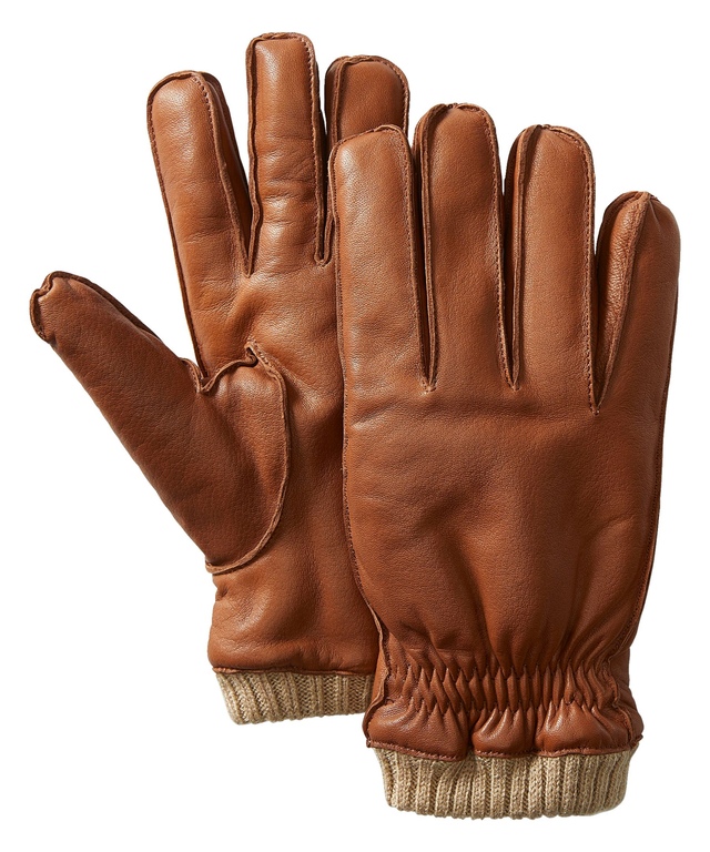 WindRiver Men's Goatskin Leather Gloves with Knit Cuff
