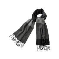 WindRiver Acrylic Woven Scarf- Plaid Front_Flat