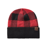 Tuque à revers à point à carreaux pour hommes, Heritage, WindRiver Front_Flat