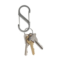 Mousqueton S-Biner en acier inoxydable, paquet de 3, Nite Ize, noir/noir/ST Front_Flat