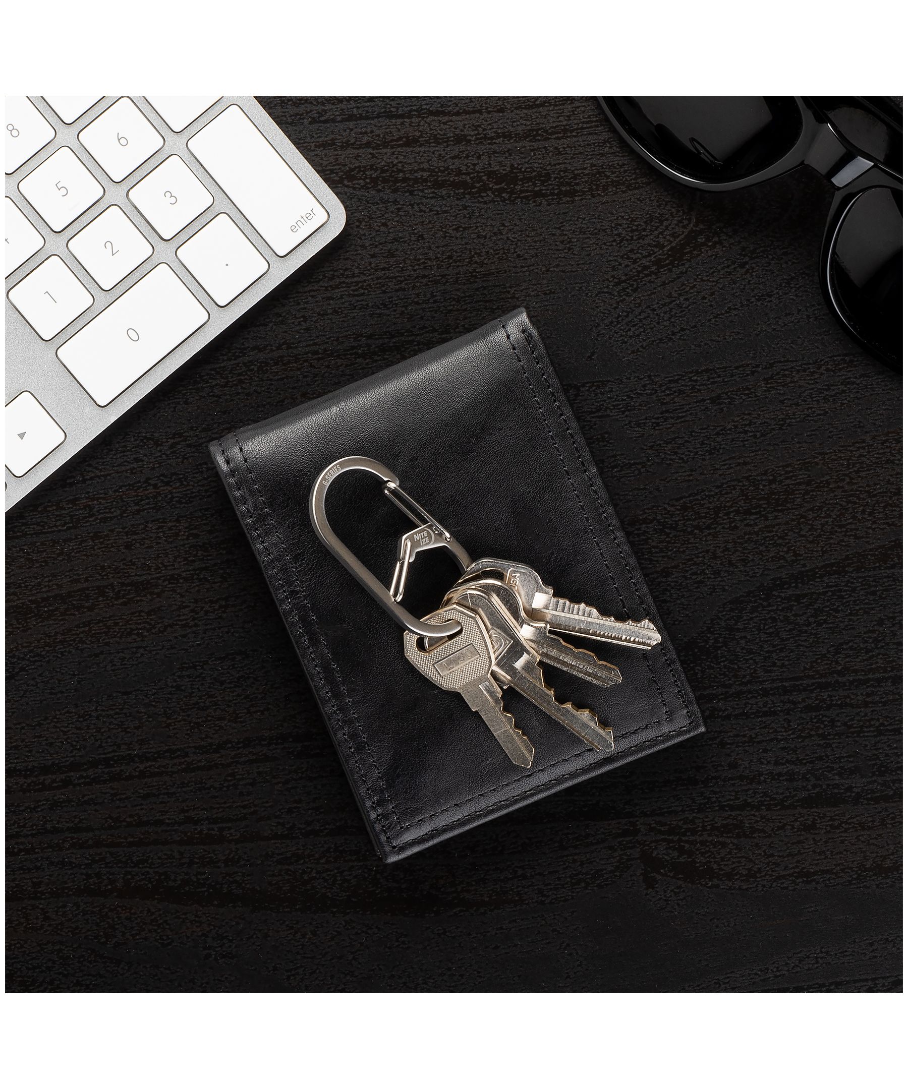 Porte-clés Nite Ize, porte-clés mousqueton en acier inoxydable avec 6  mousquetons en S en plastique coloré pour tenir + identifier les clés,  multicolore brillant 