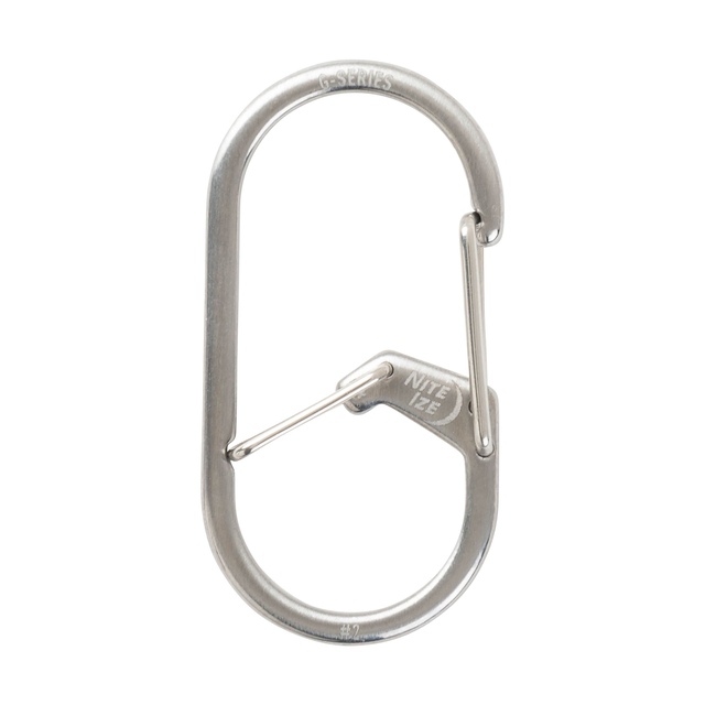Mousqueton porte-clés en acier inoxydable, G-Series 2, Nite Ize Front_Flat