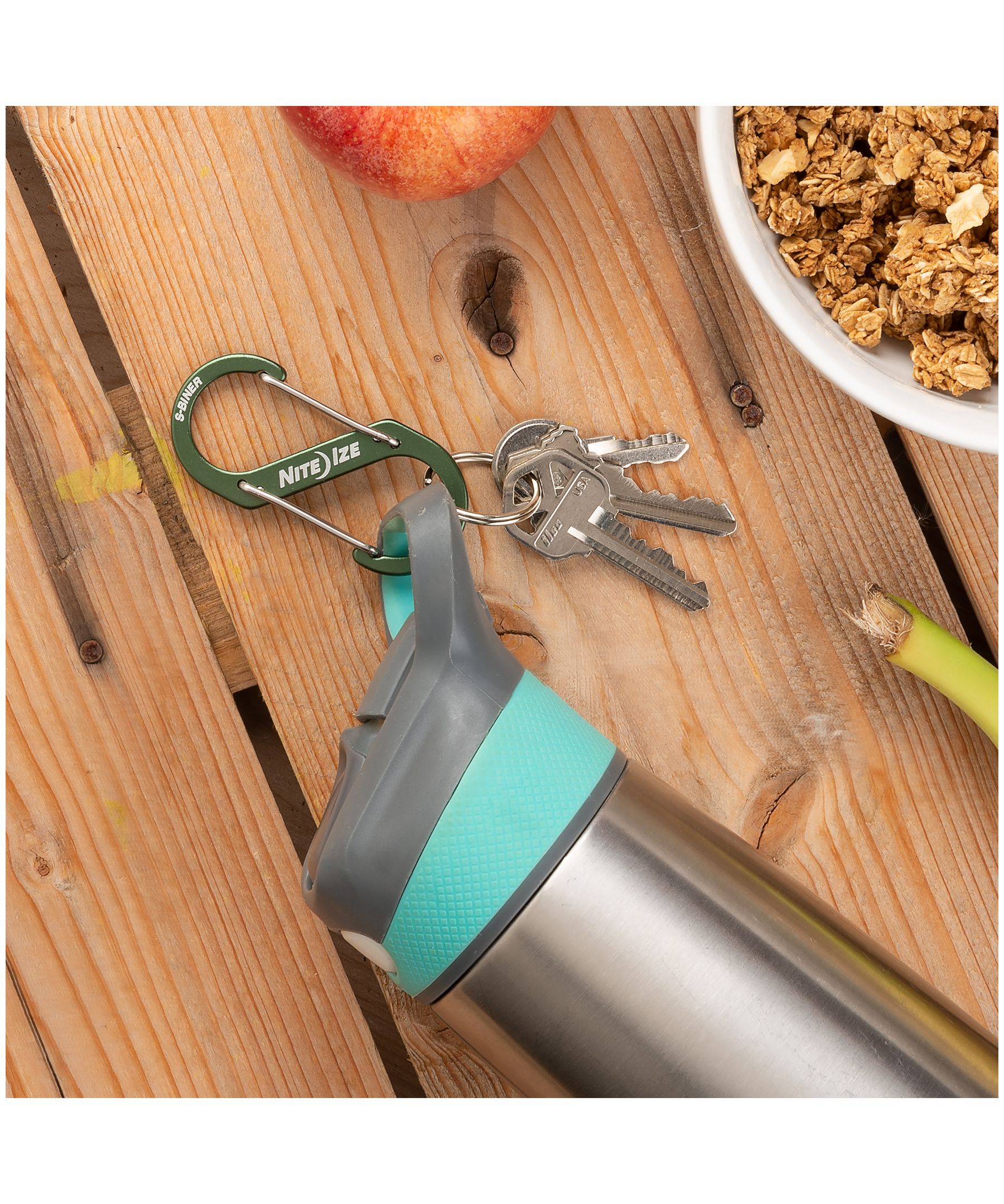 Nite Ize S-Biner Aluminum Dual Carabiner - 3 pk Assorted Overhead_Flat