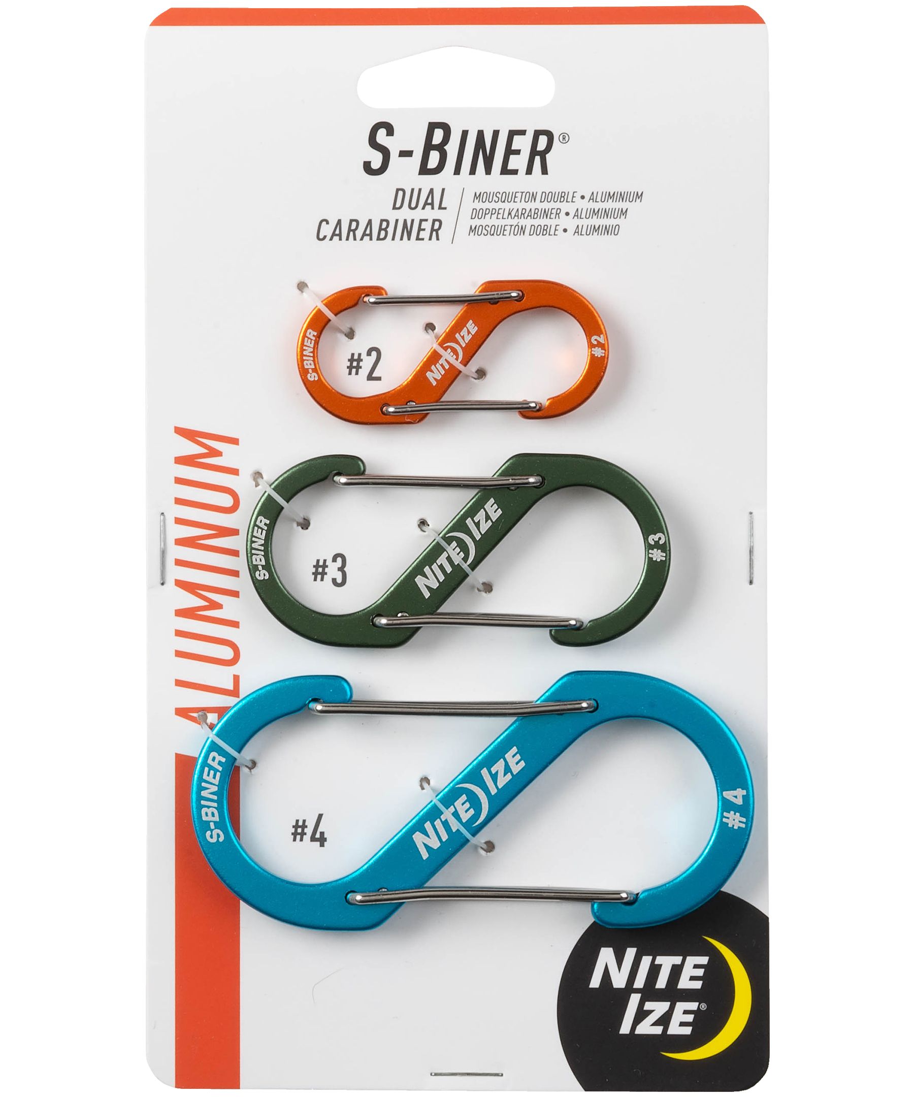 Nite Ize S-Biner Aluminum Dual Carabiner - 3 pk Assorted Front_Flat