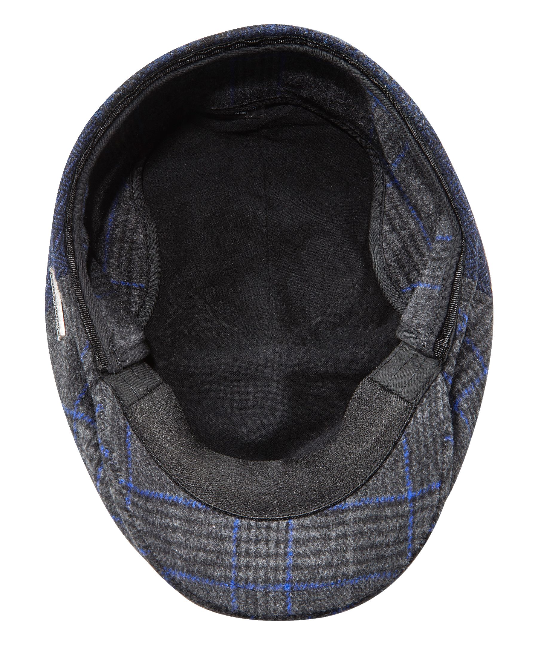 Casquette plate en mélange de laine avec oreillettes pour hommes, WindRiver