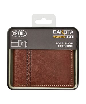 Dakota WorkPro Series Antique Billfold Pullout ID Leather Wallet