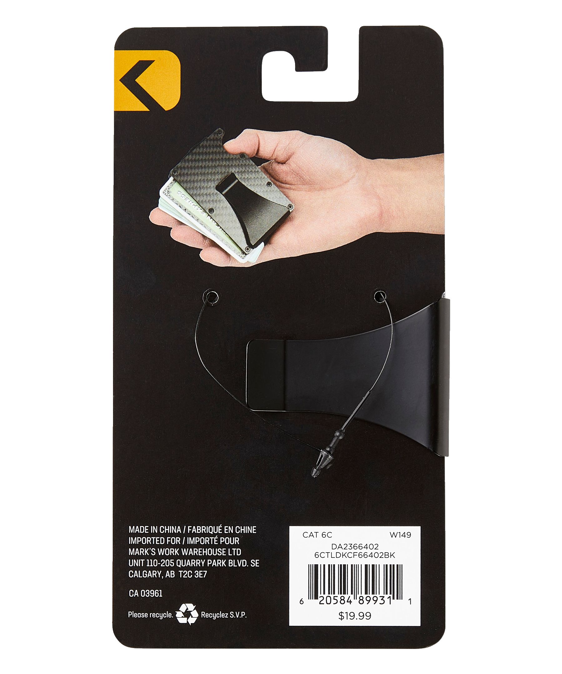 Portefeuille porte-cartes, série Workpro, Dakota Back_Flat