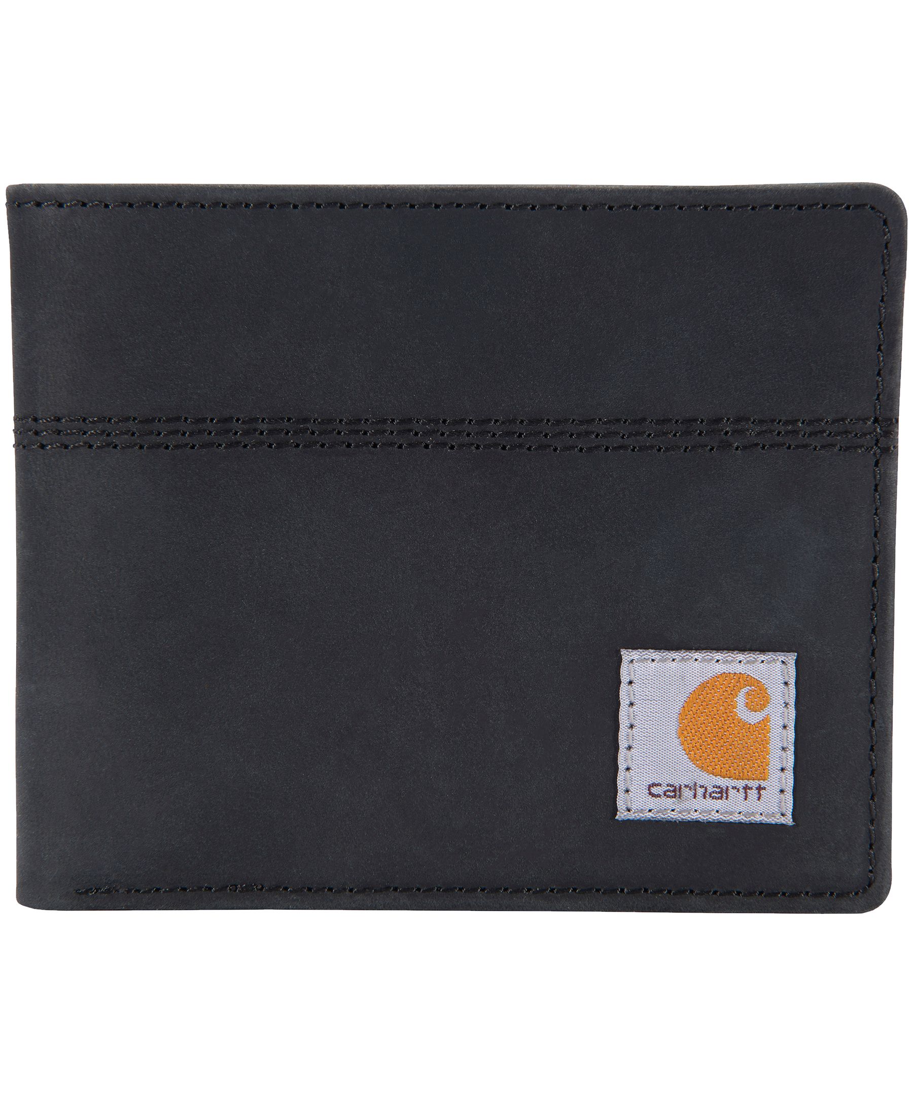Portefeuille à deux volets en cuir de selle, Carhartt Front_Flat