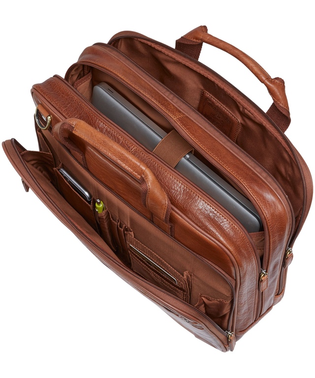 Mancini Arizona Double Compartment Briefcase Marks