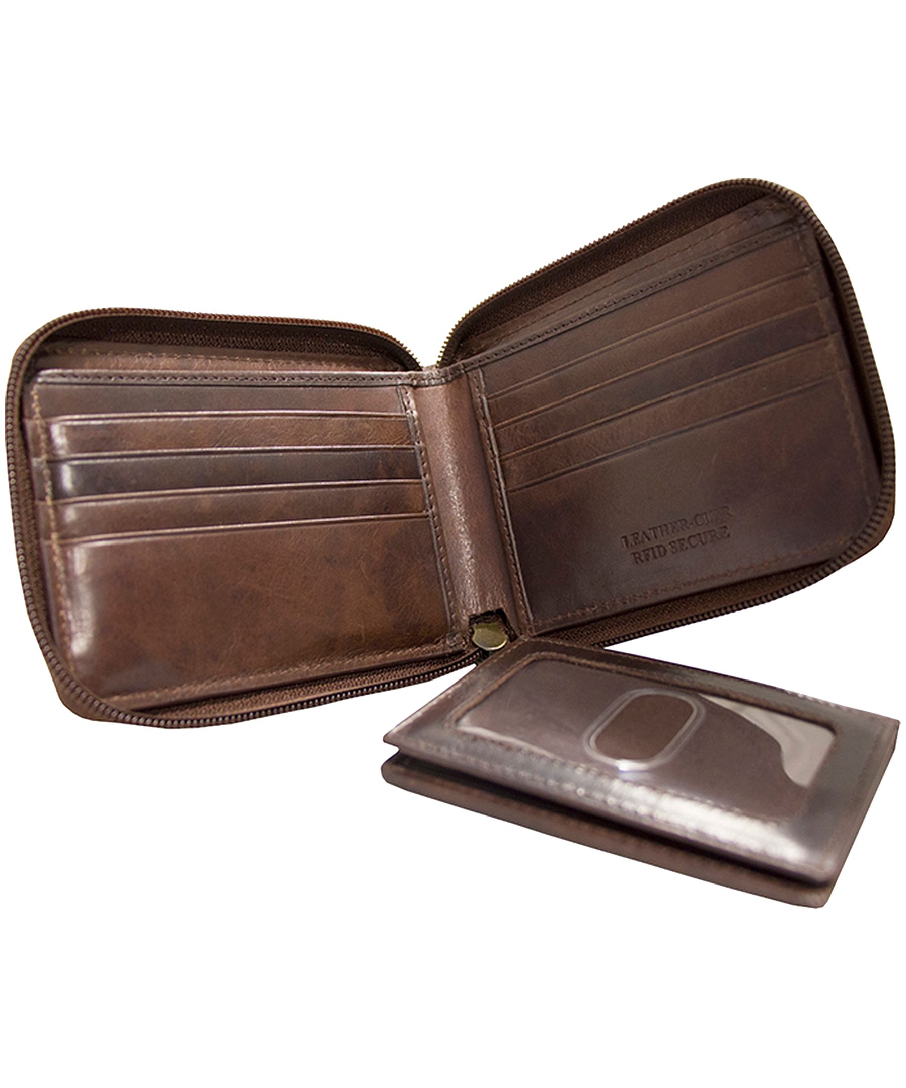 Mancini Boulder Zippered Wallet with Removable Passcase
