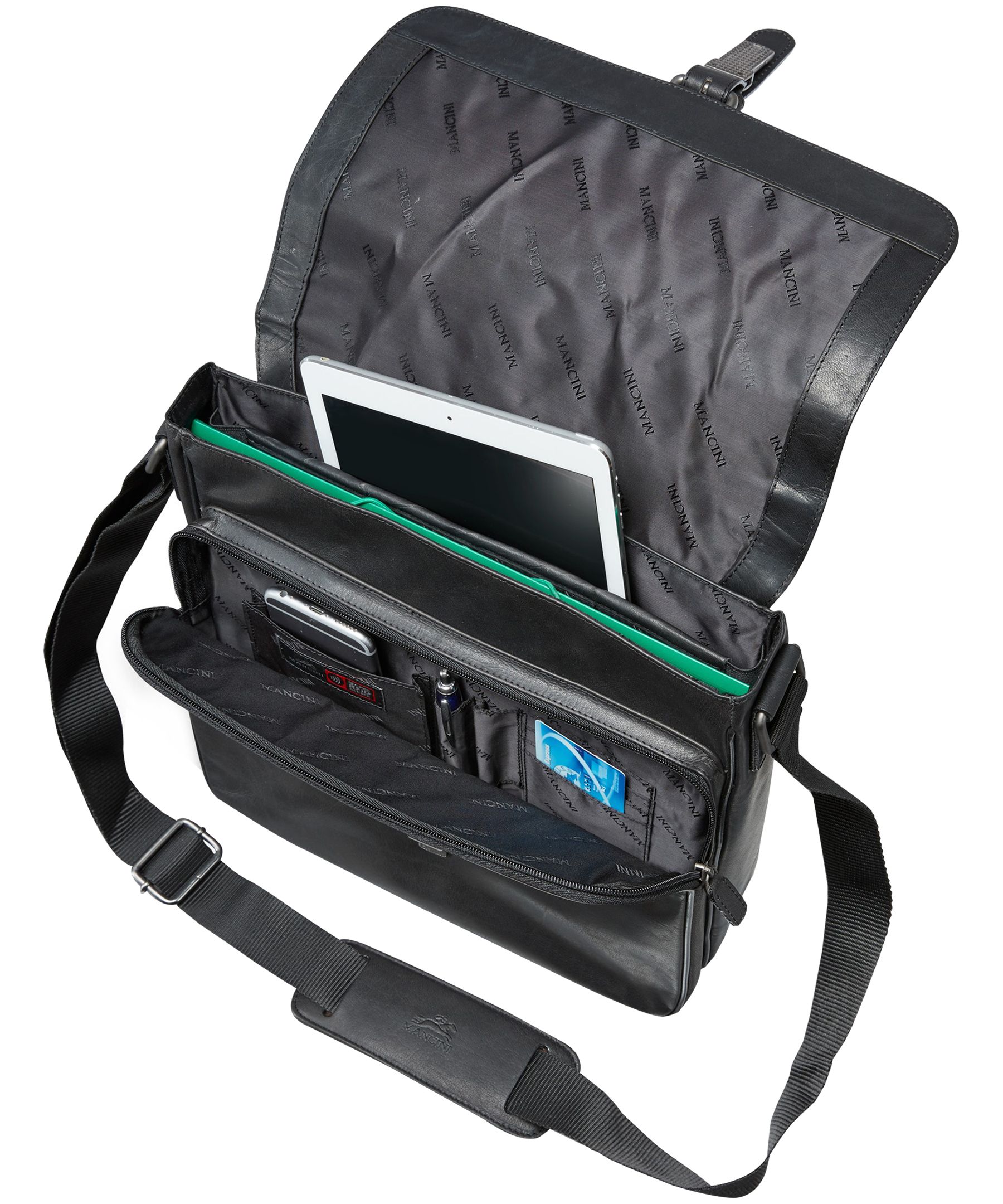 Mancini Buffalo Crossover Tablet Bag