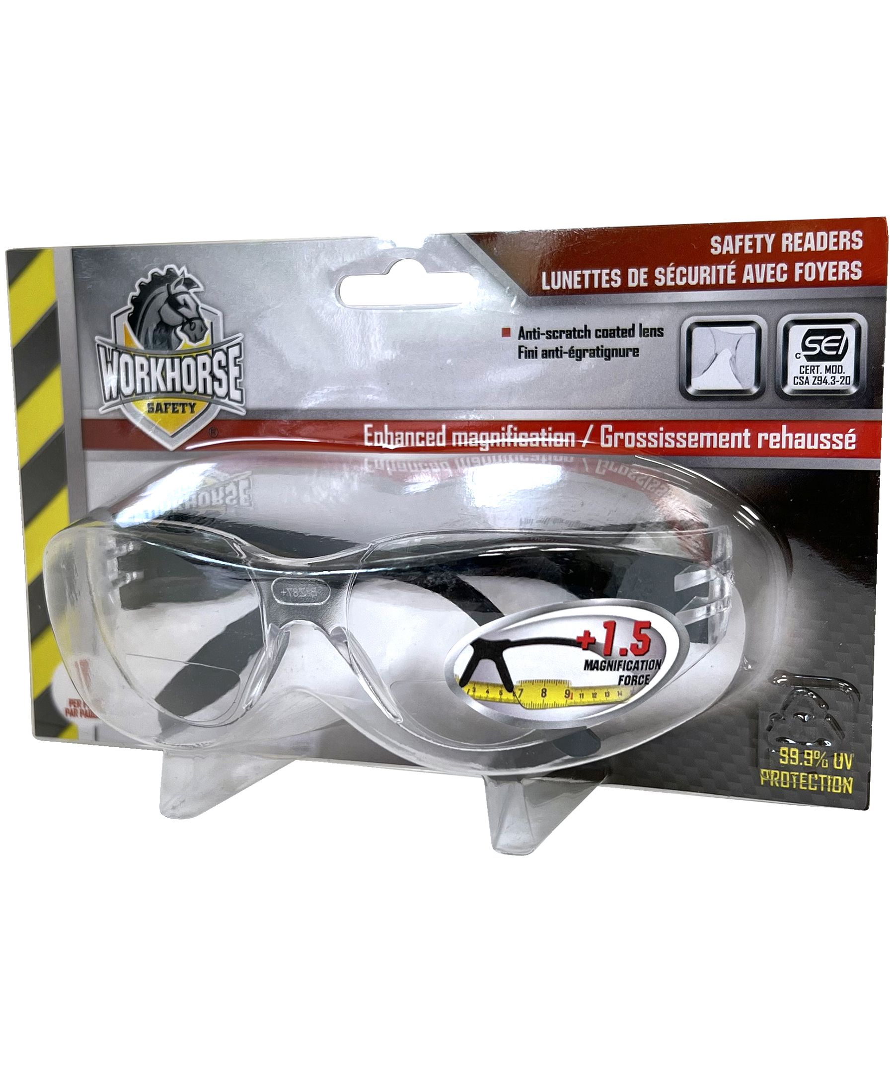 Lunettes de protection double foyer 1 5X pour hommes Workhorse