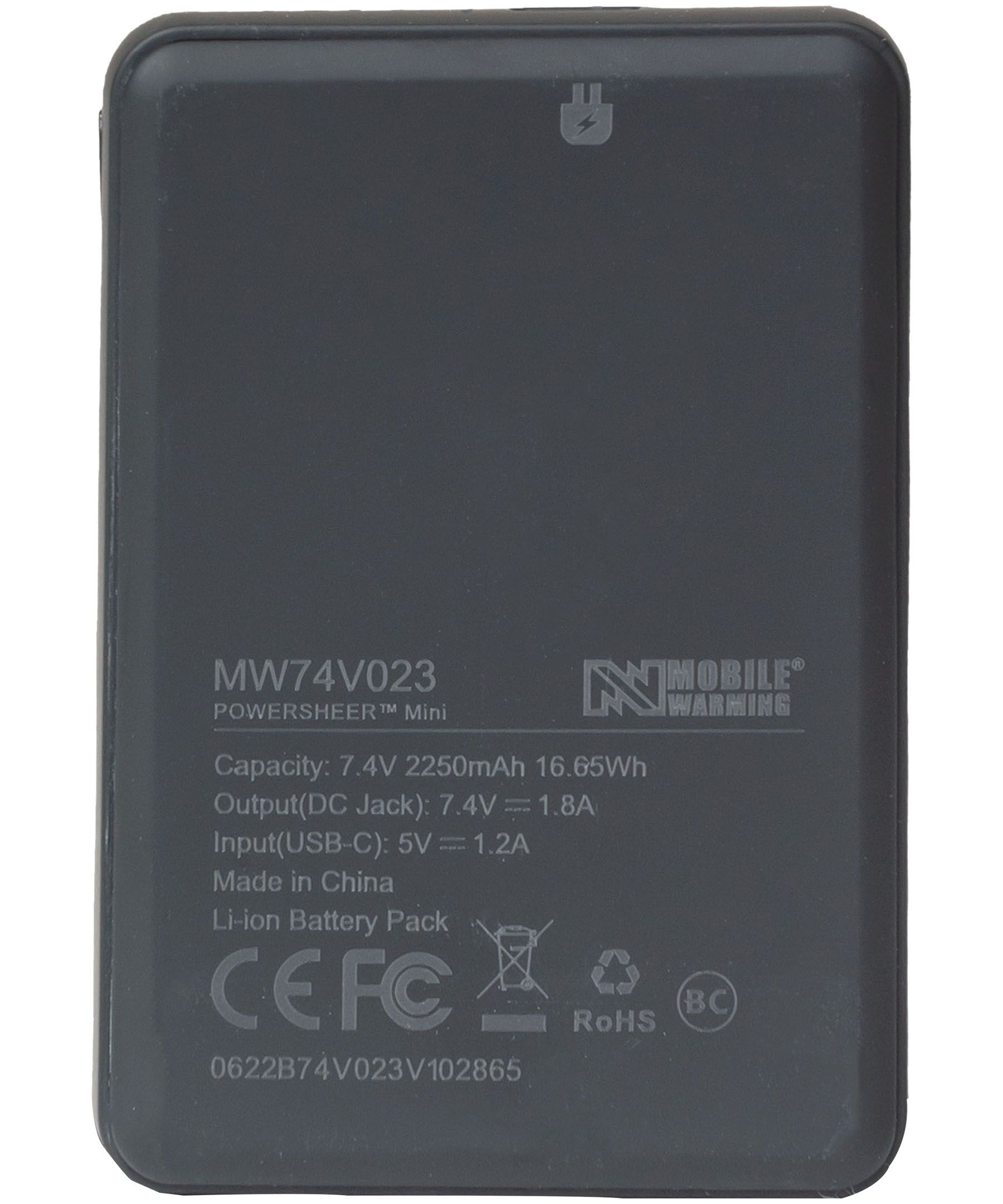 Mini batterie Powersheer de 7,4&nbsp;V, Mobile Warming Back_Flat