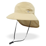 WindRiver Men's Tick and Mosquito Repellent Outback Hat Flap Front_Three_Fourths_Angled_Left