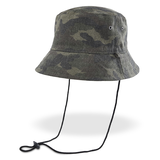 WindRiver Reversible Pigment Dyed Cotton Twill Bucket Hat Front_Three_Fourths_Angled_Left