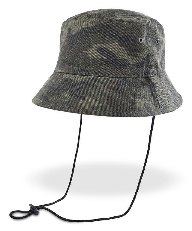 Chapeau cloche réversible en sergé de coton teint aux pigments, WindRiver