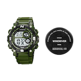 Montre numérique, WindRiver, vert Composite_or_Mixed