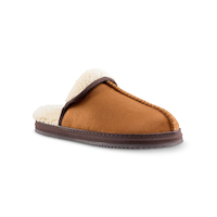 WindRiver Men's Faux Suede Mule Sherpa Lined Slippers Front_Three_Fourths_Angled_Right