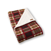Couverture en sherpa double à carreaux, Heritage, WindRiver Composite_or_Mixed