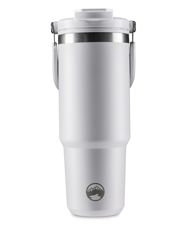Bouteille de 30 oz en acier inoxydable avec paille, WindRiver Front_Flat