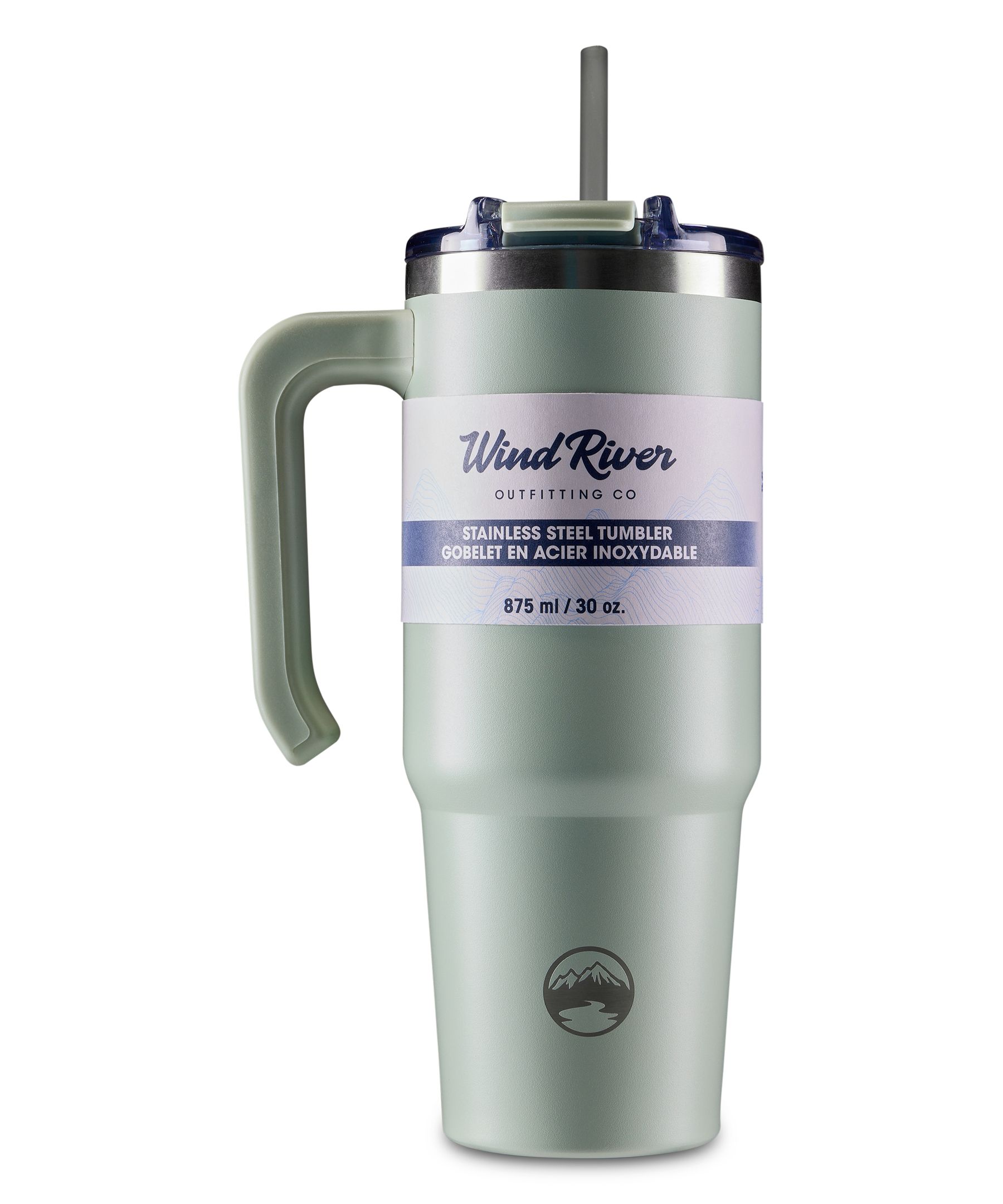 Gobelet avec paille et poignée, 30&nbsp;oz, WindRiver
