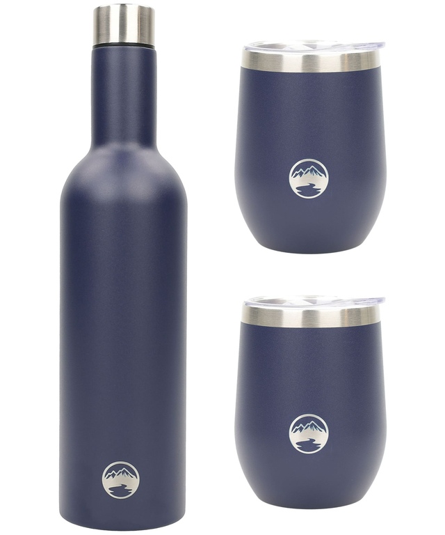 Ensemble cadeau bouteille de vin et gobelet, WindRiver Front_Flat