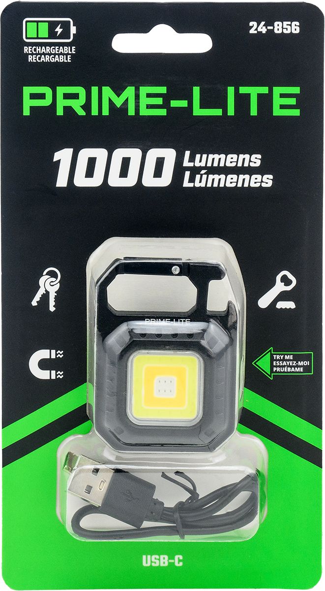 Prime-Lite 1000 Lumen Pocket Carabiner Light Front_Flat