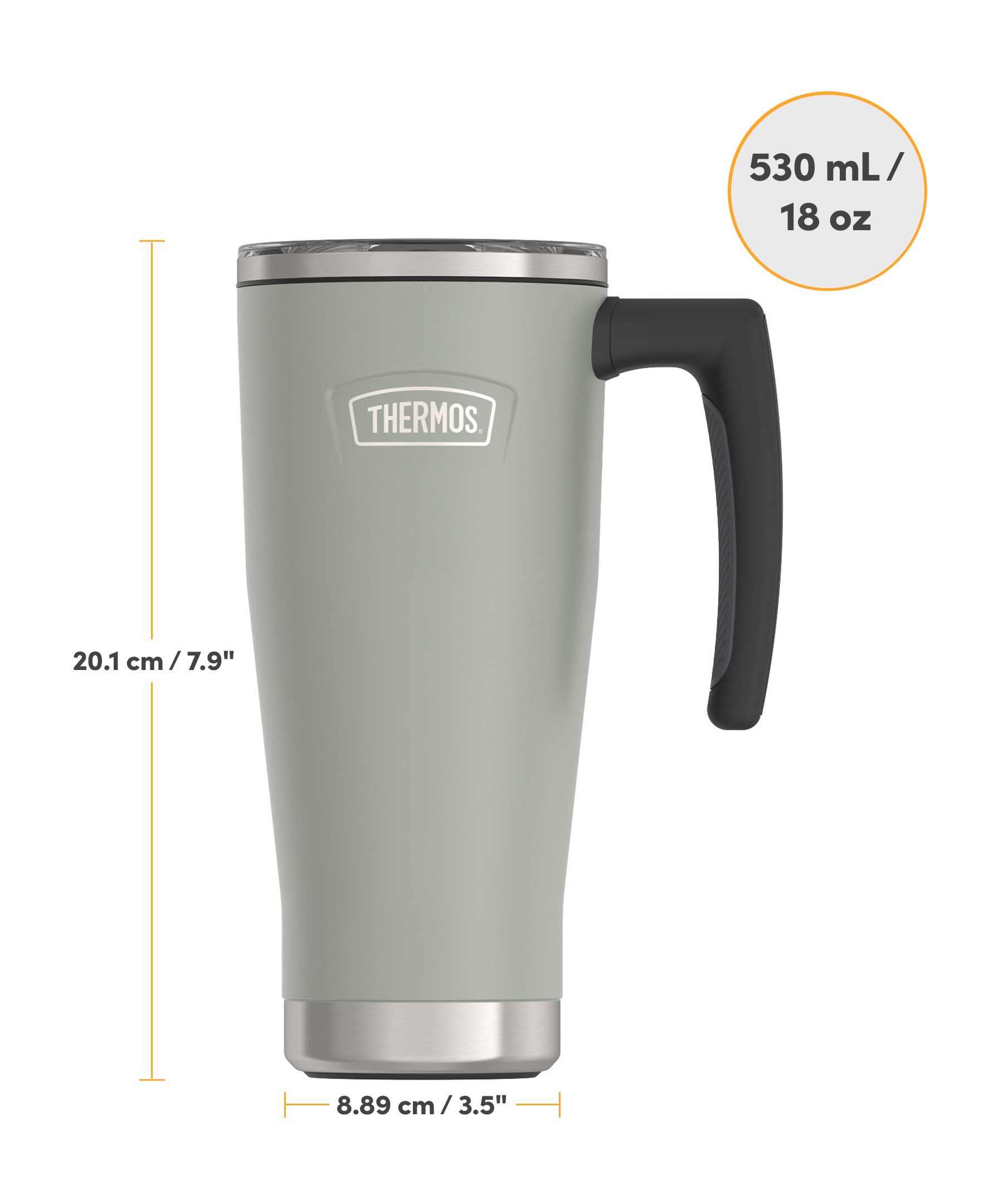 Grosse tasse avec couvercle à verrou coulissant, 530&nbsp;ml, Thermos