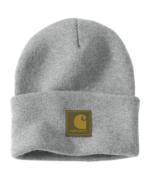 Bonnet en tricot avec écusson en caoutchouc, Carhartt