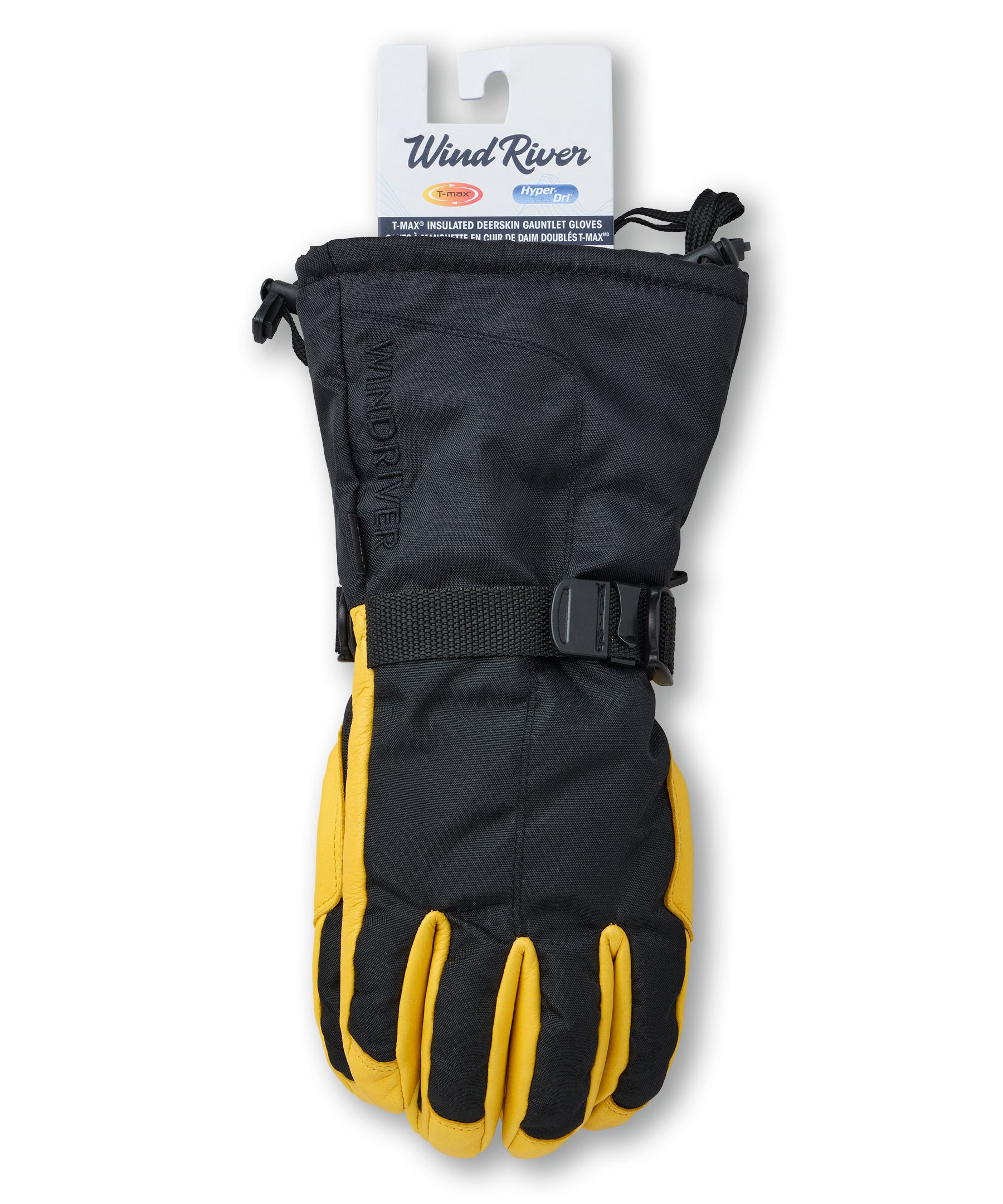 Gants à manchettes en peau de daim avec T-Max pour hommes, WindRiver