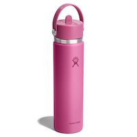 Bouteille à goulot large et bouchon avec paille rabattable, Hydro Flask, 24 oz Front_Angled_Right