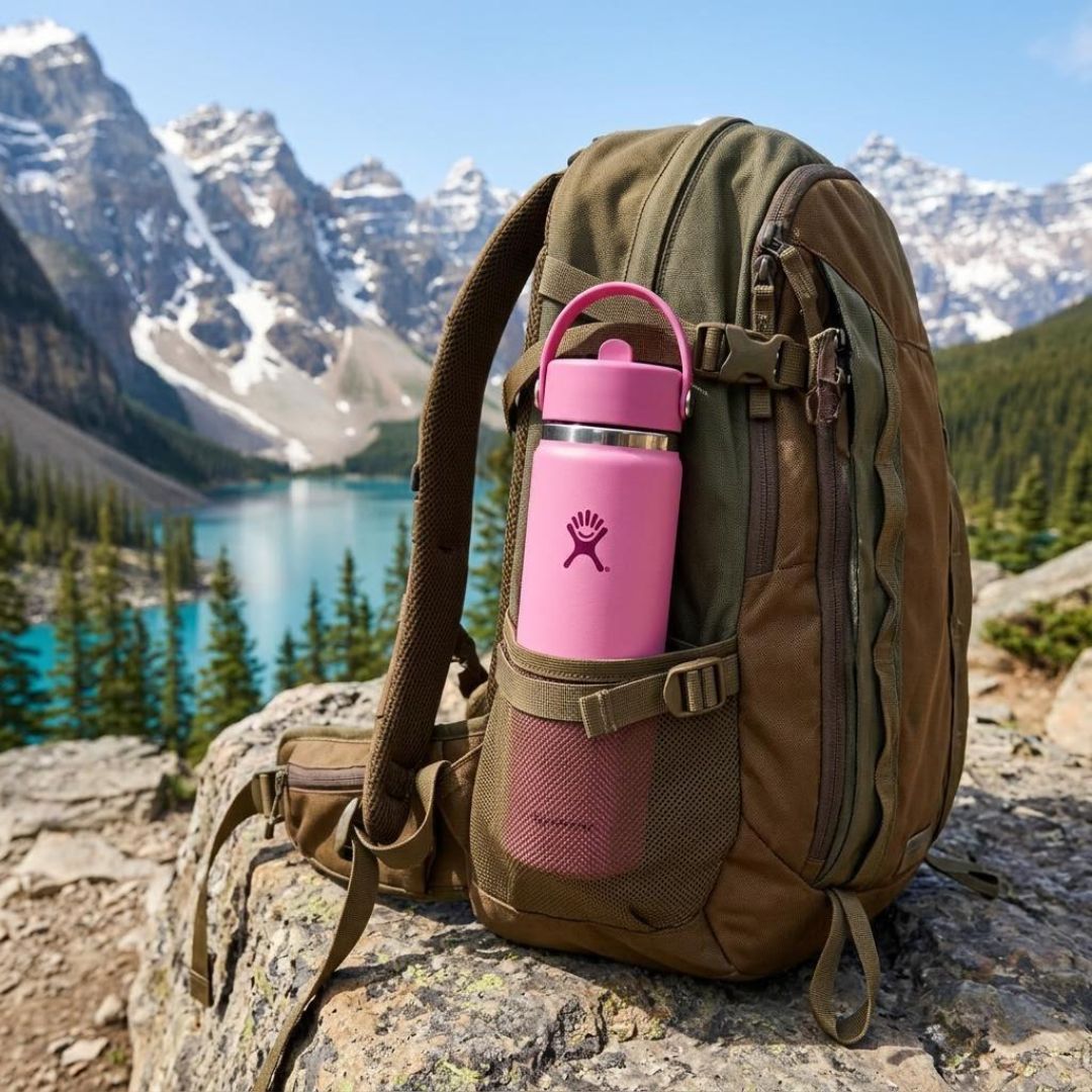 Bouteille à goulot large et bouchon avec paille rétractable, 24&nbsp;oz, Hydro Flask