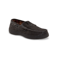 WindRiver Men's Suede Fleece Lined Slippers Front_Three_Fourths_Angled_Right