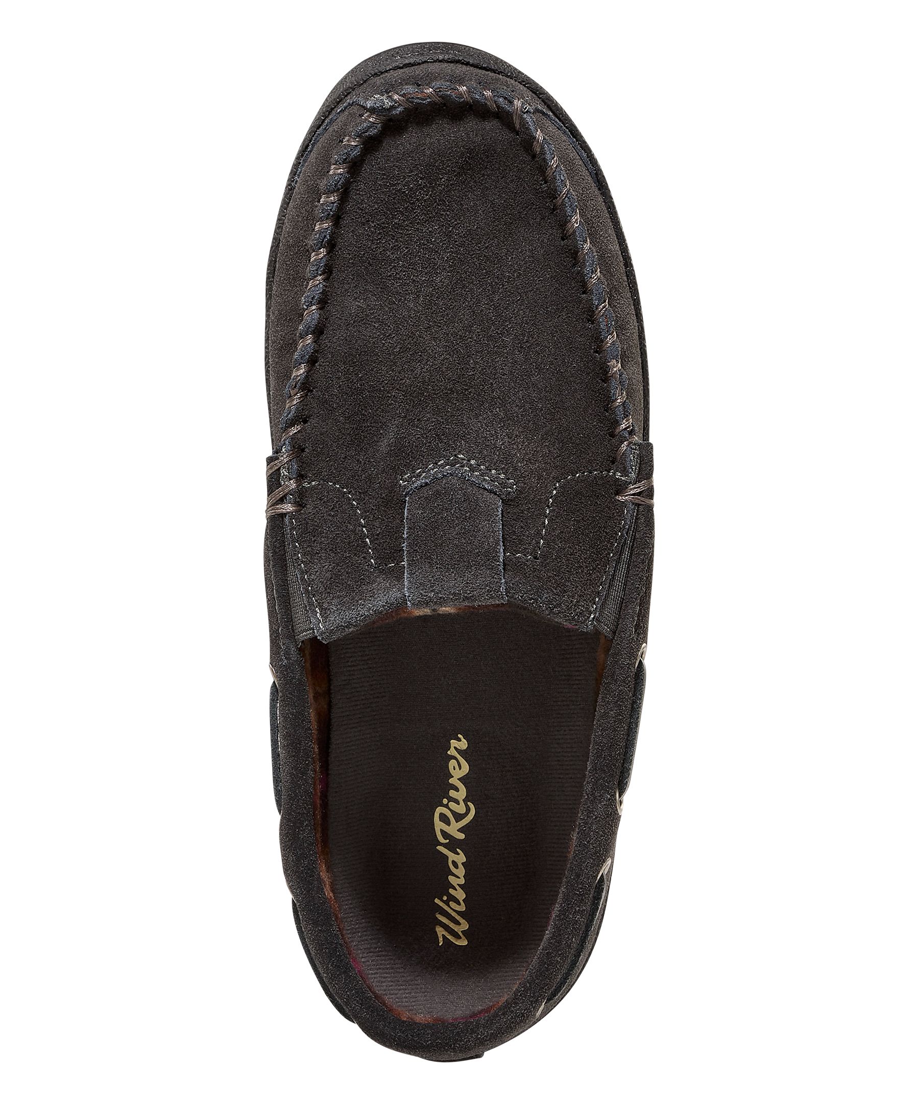 Pantoufles en suède doublées en molleton pour hommes, WindRiver