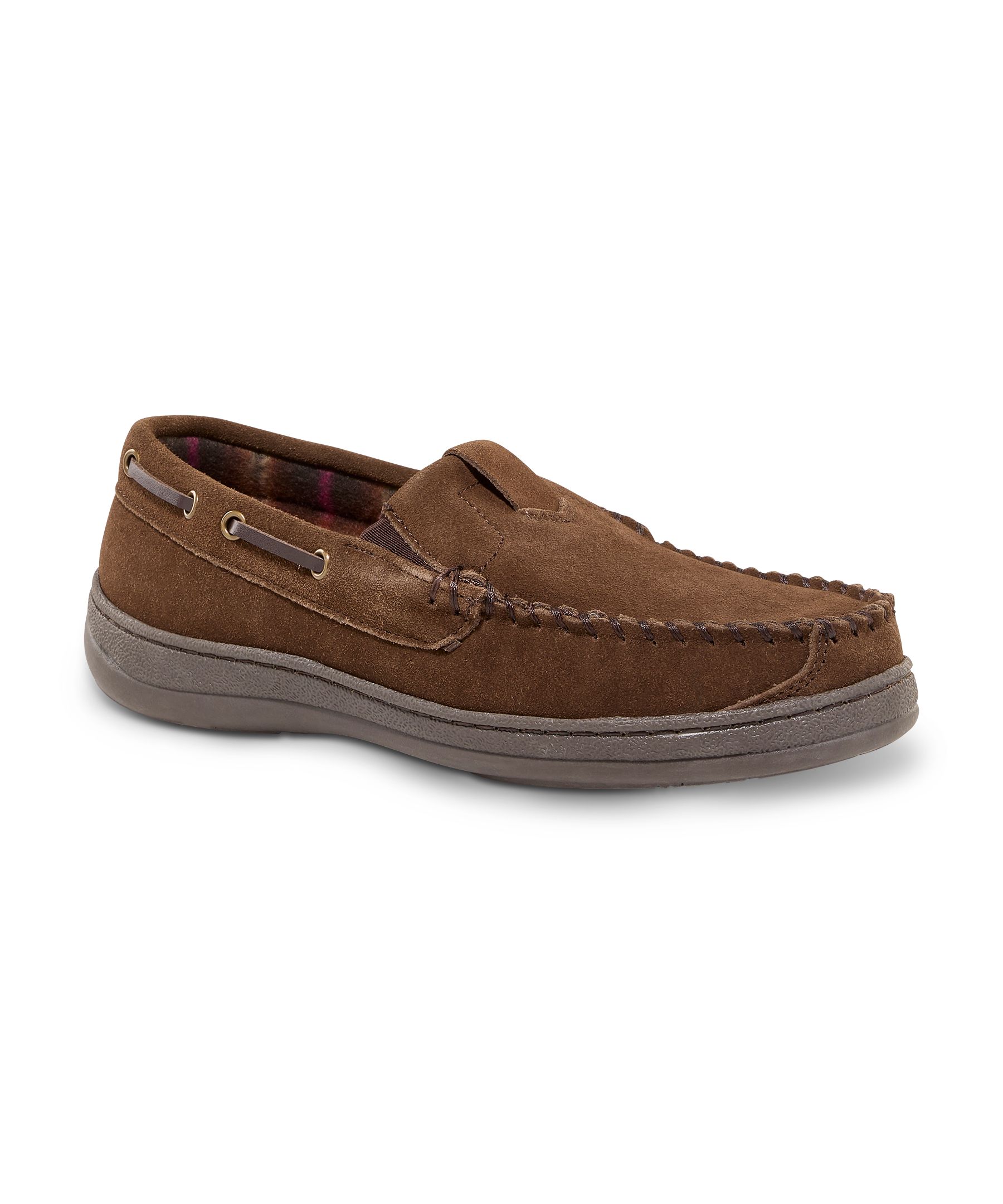 WindRiver Men's Suede Fleece Lined Slippers