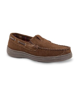 WindRiver Men's Suede Fleece Lined Slippers