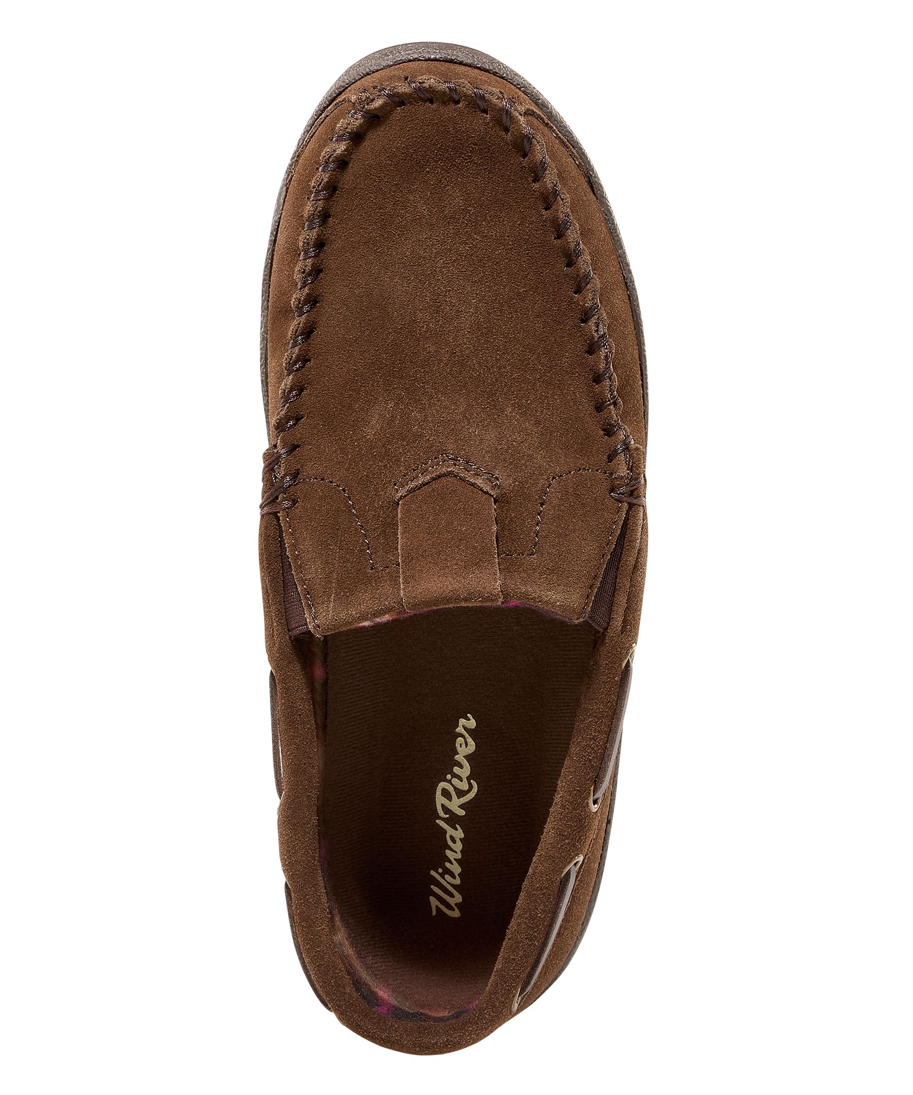 WindRiver Men's Suede Fleece Lined Slippers
