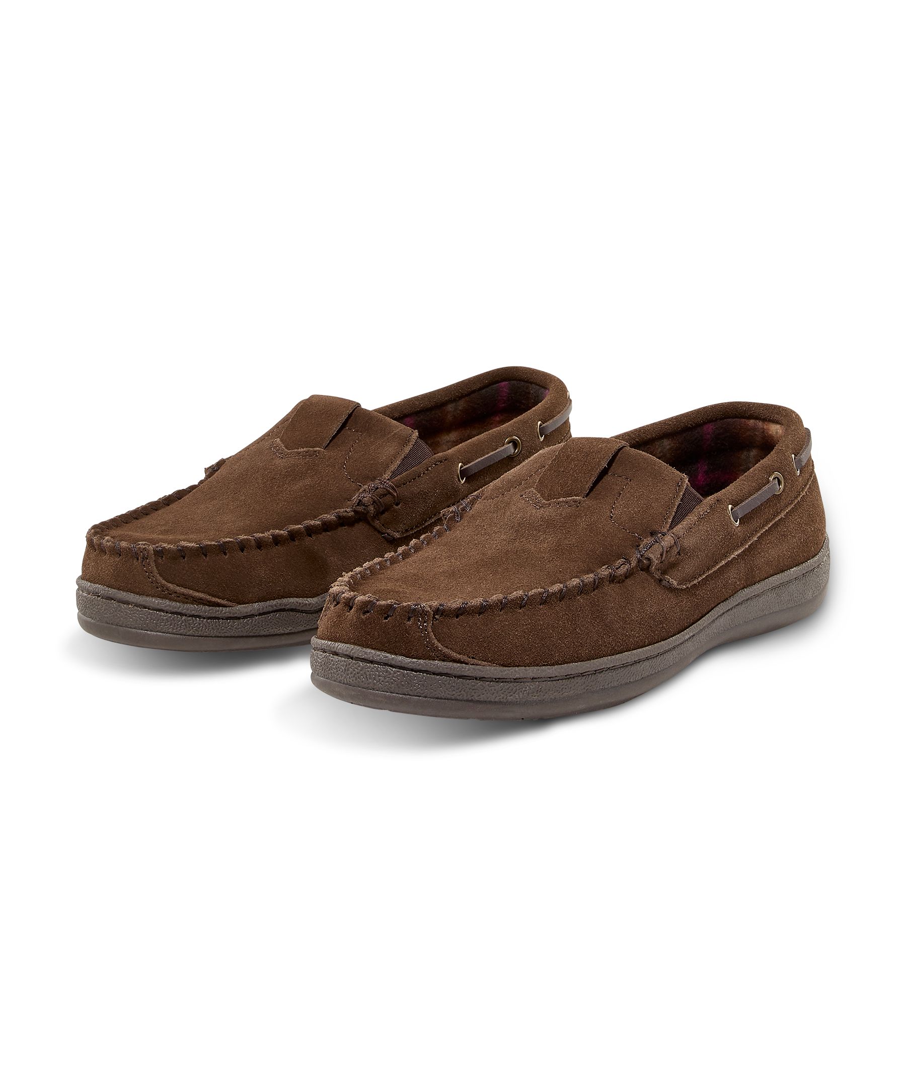 WindRiver Men's Suede Fleece Lined Slippers