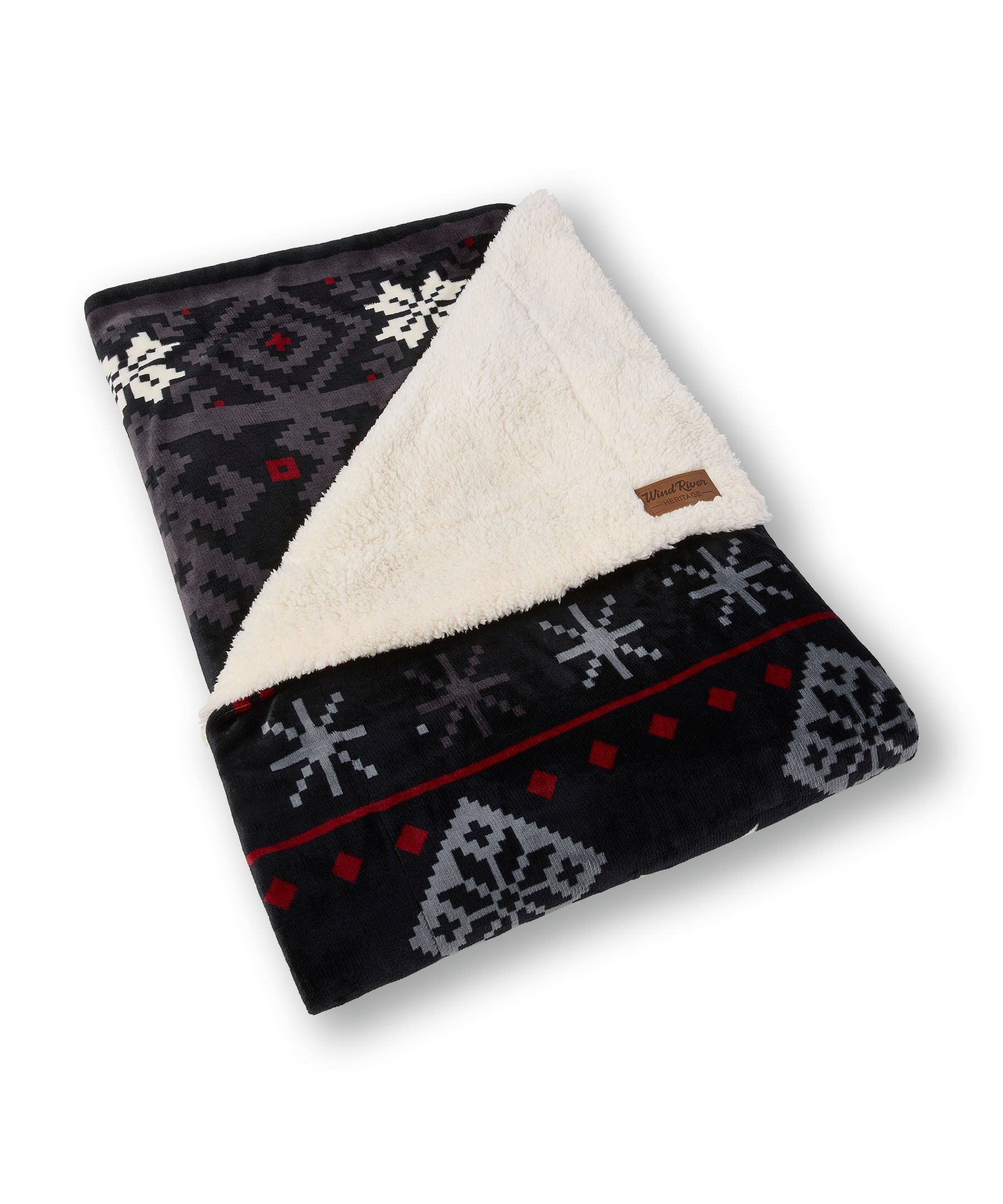 WindRiver Heritage Snowflake Sherpa Blanket Composite_or_Mixed