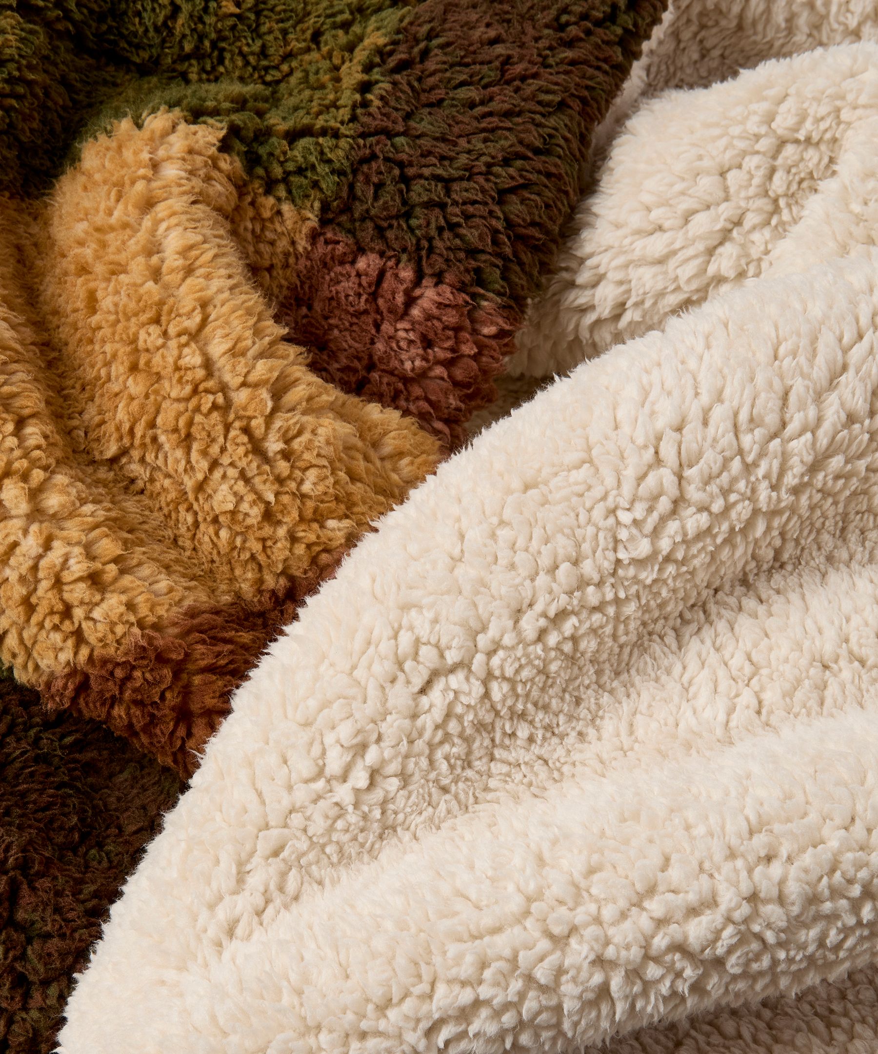 Couverture en sherpa à carreaux, Heritage, WindRiver CloseUp