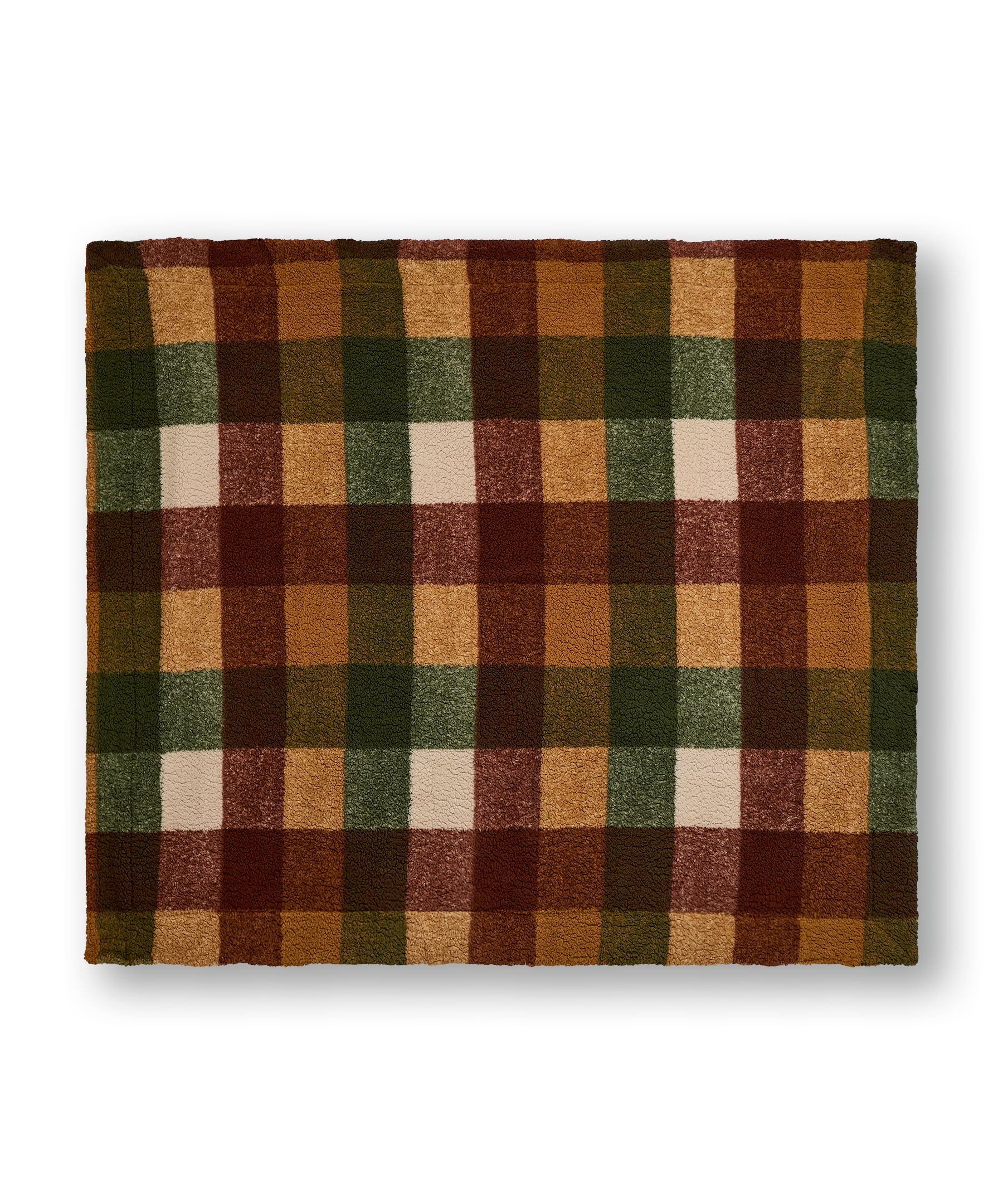 Couverture en sherpa à carreaux, Heritage, WindRiver Overhead_Flat