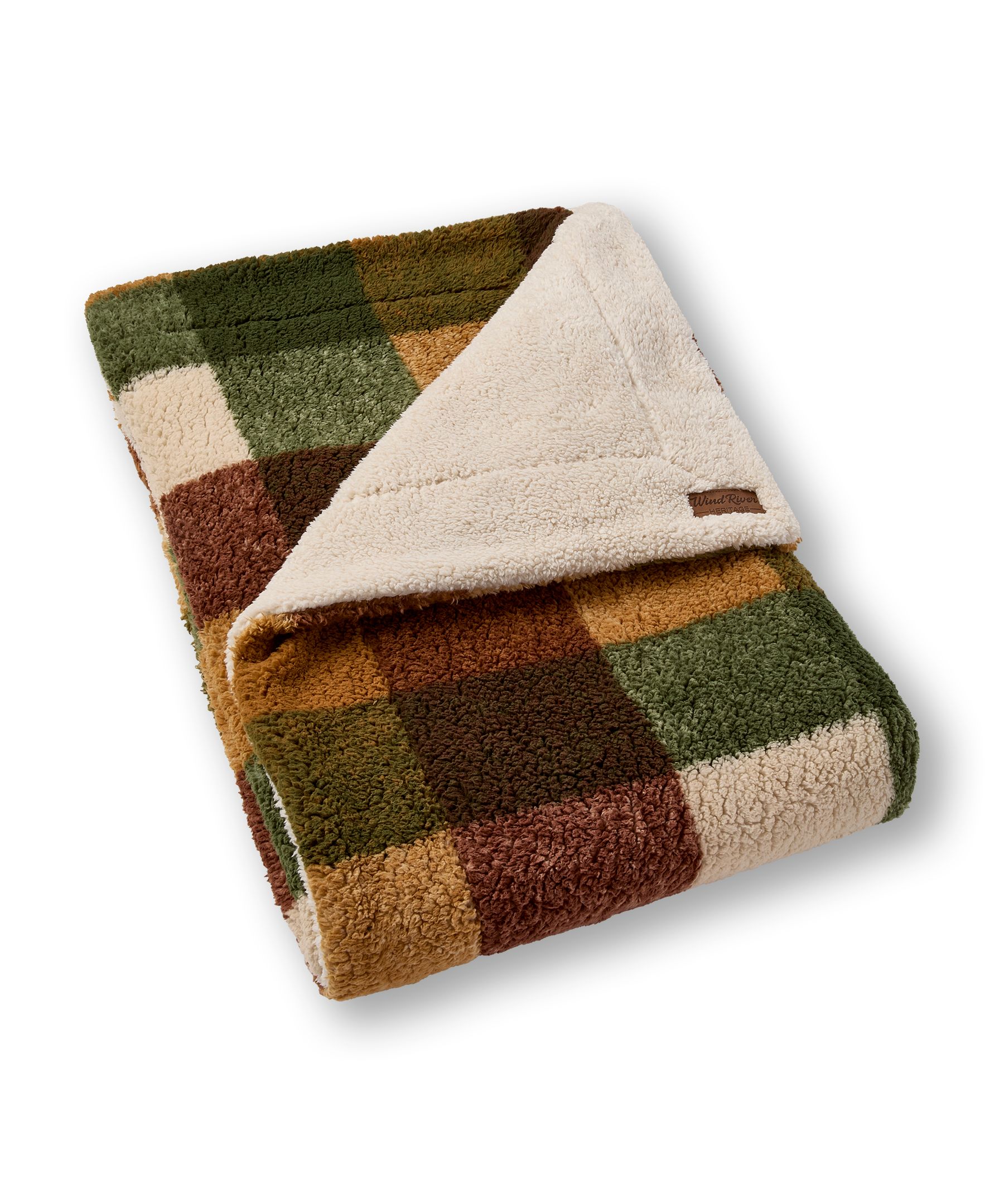 Couverture en sherpa à carreaux, Heritage, WindRiver Overhead_Plunge