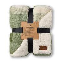 WindRiver Heritage Plaid Sherpa Blanket Front_Flat