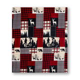 WindRiver Heritage Patchwork Sherpa Blanket Overhead_Flat