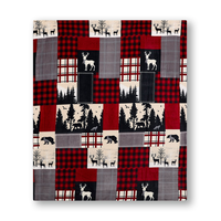 Couverture en sherpa à motif en mosaïque, Heritage, WindRiver Overhead_Flat