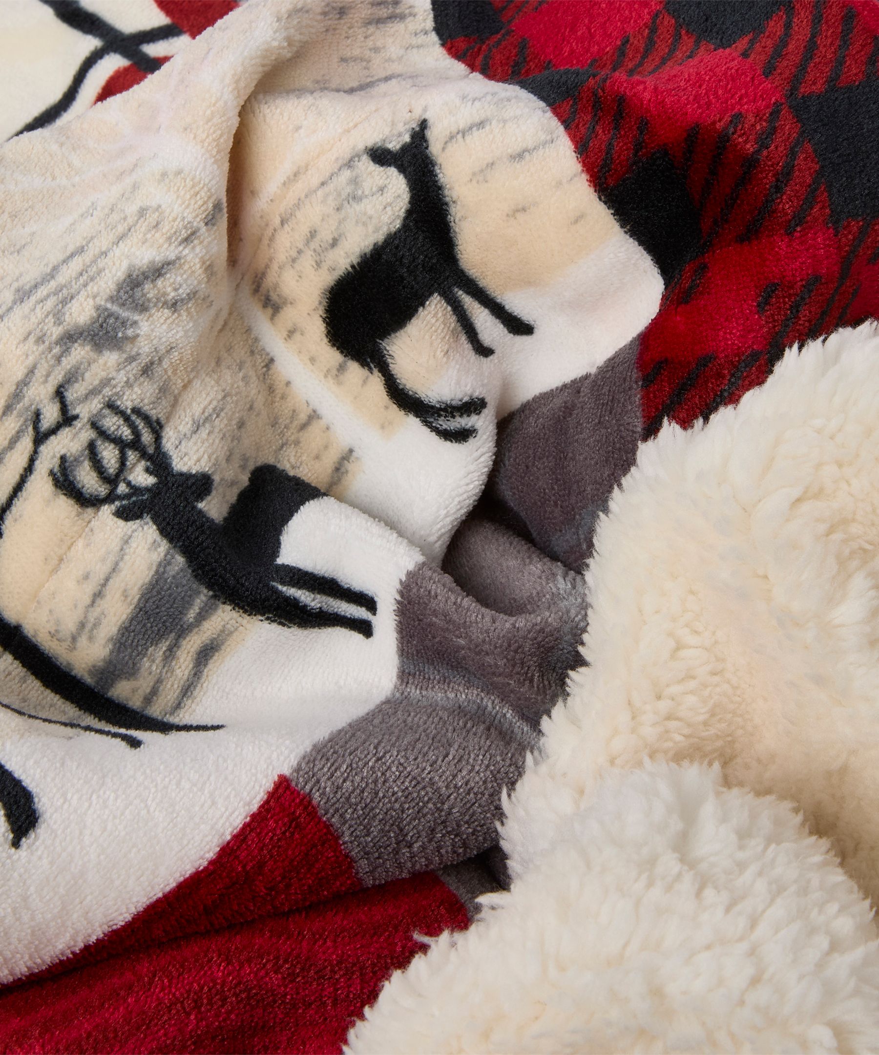 Couverture en sherpa à motif en mosaïque, Heritage, WindRiver CloseUp